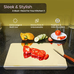 DailyBasics™ Stainless Steel Countertop Chopping Board -  Premium 304-Grade Steel